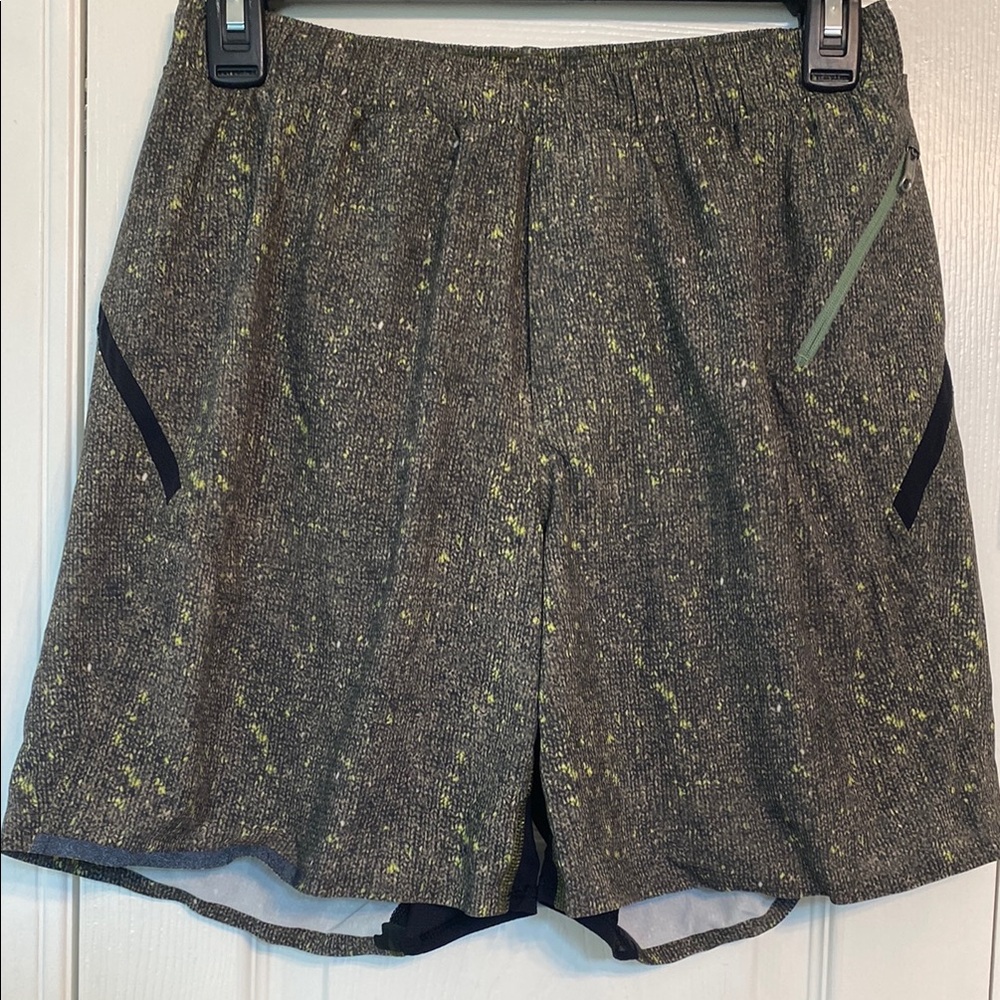 Lululemon Athletica Yellow and Green Athletic Shorts
